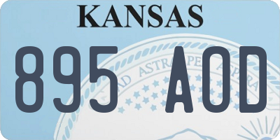 KS license plate 895AOD