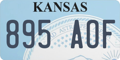 KS license plate 895AOF