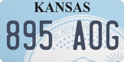 KS license plate 895AOG