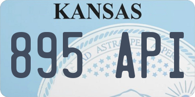 KS license plate 895API