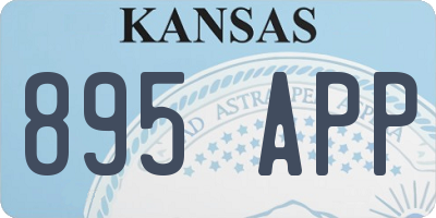 KS license plate 895APP