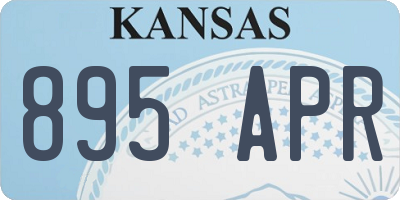 KS license plate 895APR