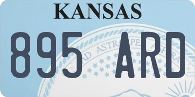 KS license plate 895ARD