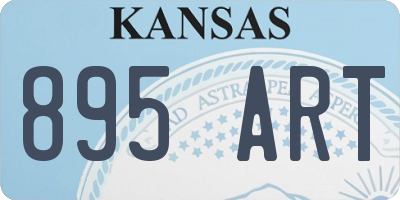 KS license plate 895ART