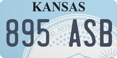 KS license plate 895ASB