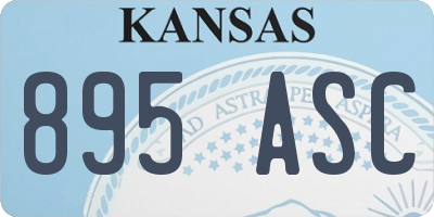 KS license plate 895ASC