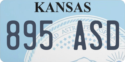 KS license plate 895ASD
