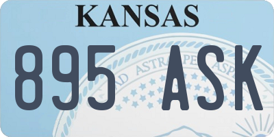 KS license plate 895ASK