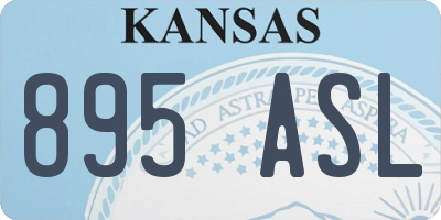 KS license plate 895ASL