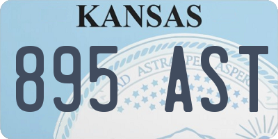 KS license plate 895AST