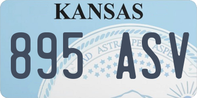 KS license plate 895ASV