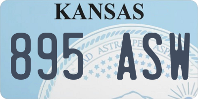 KS license plate 895ASW
