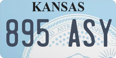 KS license plate 895ASY