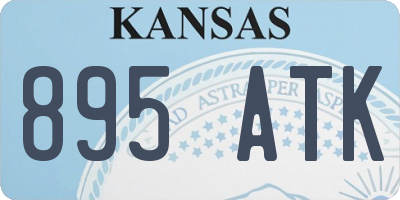KS license plate 895ATK