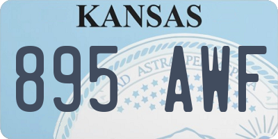 KS license plate 895AWF