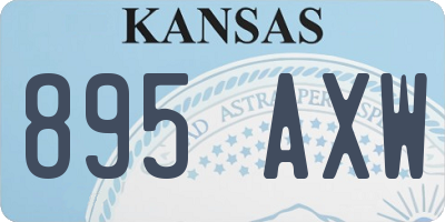 KS license plate 895AXW