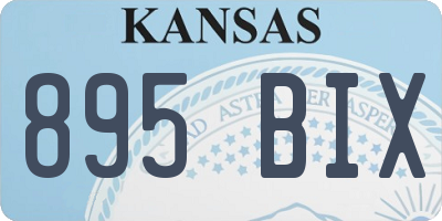 KS license plate 895BIX