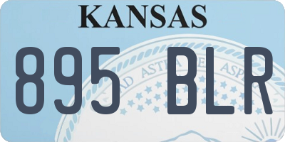 KS license plate 895BLR