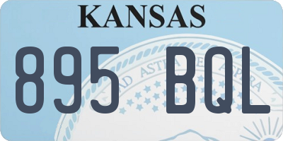KS license plate 895BQL