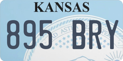 KS license plate 895BRY