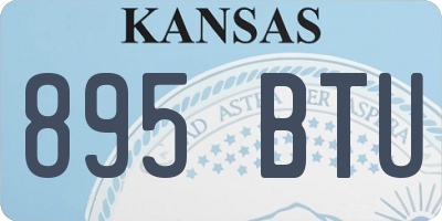 KS license plate 895BTU