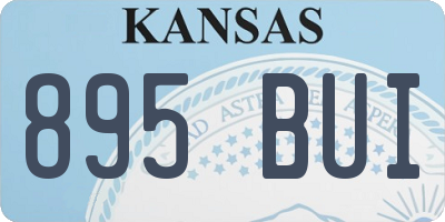 KS license plate 895BUI