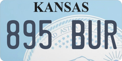 KS license plate 895BUR