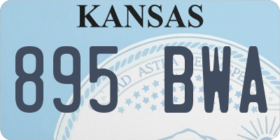 KS license plate 895BWA