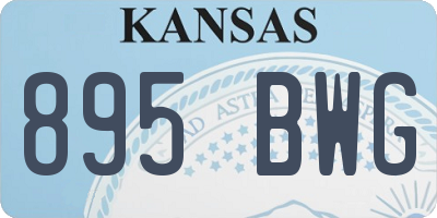 KS license plate 895BWG