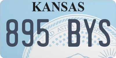KS license plate 895BYS