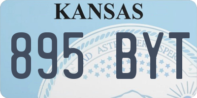 KS license plate 895BYT