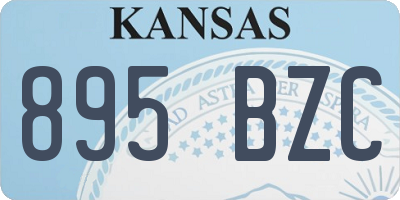KS license plate 895BZC