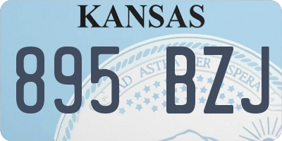 KS license plate 895BZJ