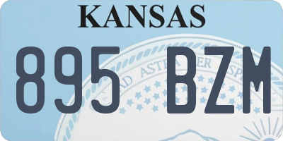 KS license plate 895BZM
