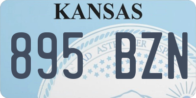 KS license plate 895BZN
