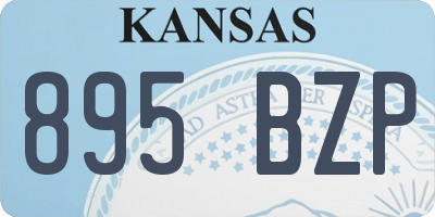 KS license plate 895BZP