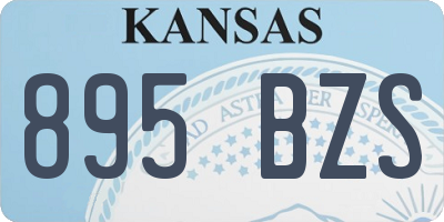 KS license plate 895BZS