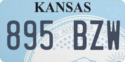 KS license plate 895BZW