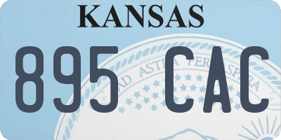 KS license plate 895CAC