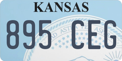 KS license plate 895CEG