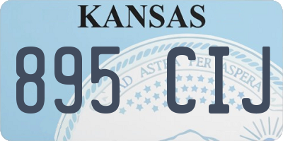KS license plate 895CIJ