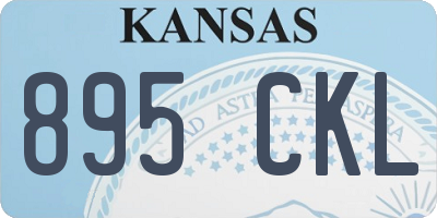 KS license plate 895CKL