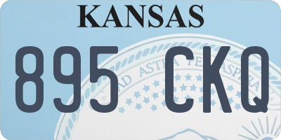 KS license plate 895CKQ