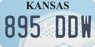 KS license plate 895DDW