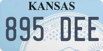 KS license plate 895DEE