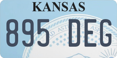 KS license plate 895DEG