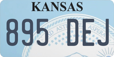 KS license plate 895DEJ