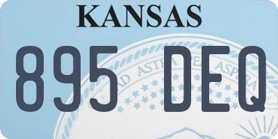 KS license plate 895DEQ