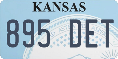 KS license plate 895DET