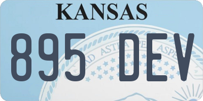 KS license plate 895DEV